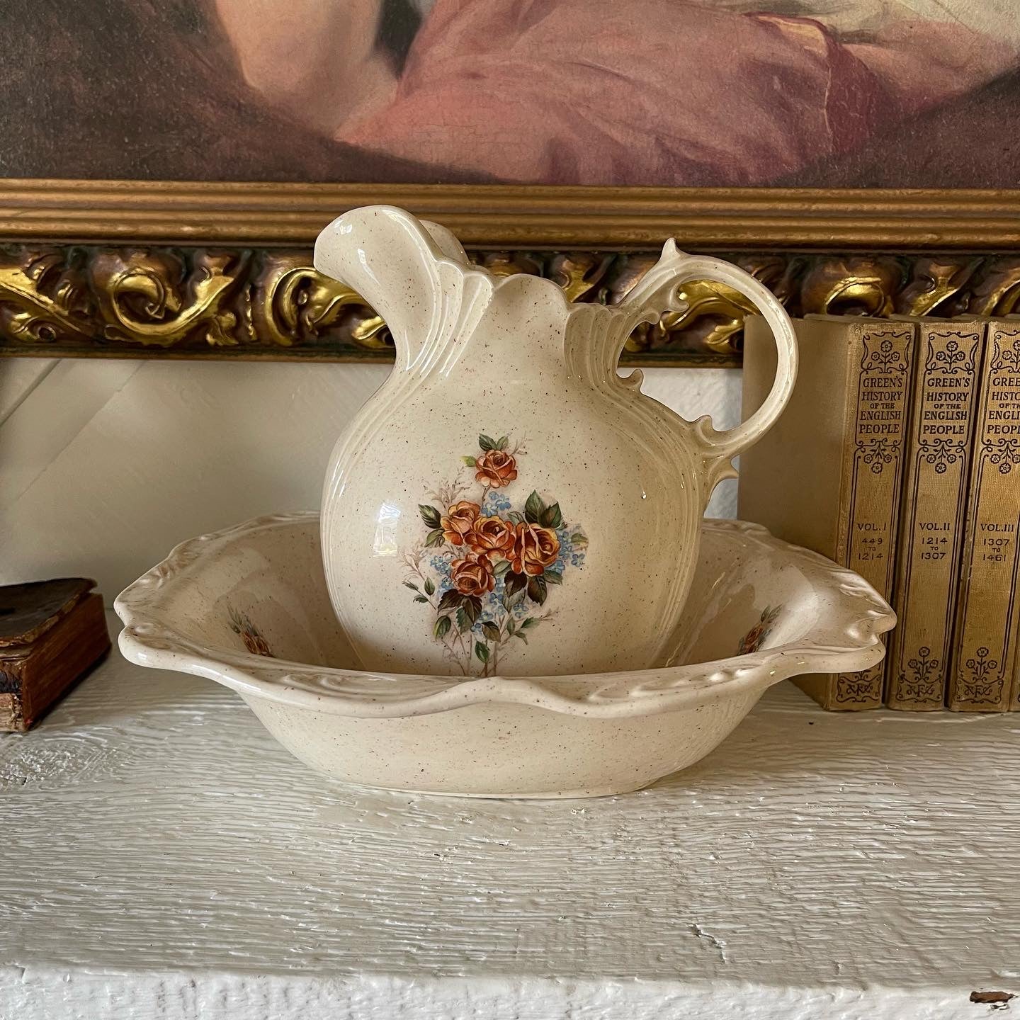 Vintage 1970s Arnels wash basin and pitcher