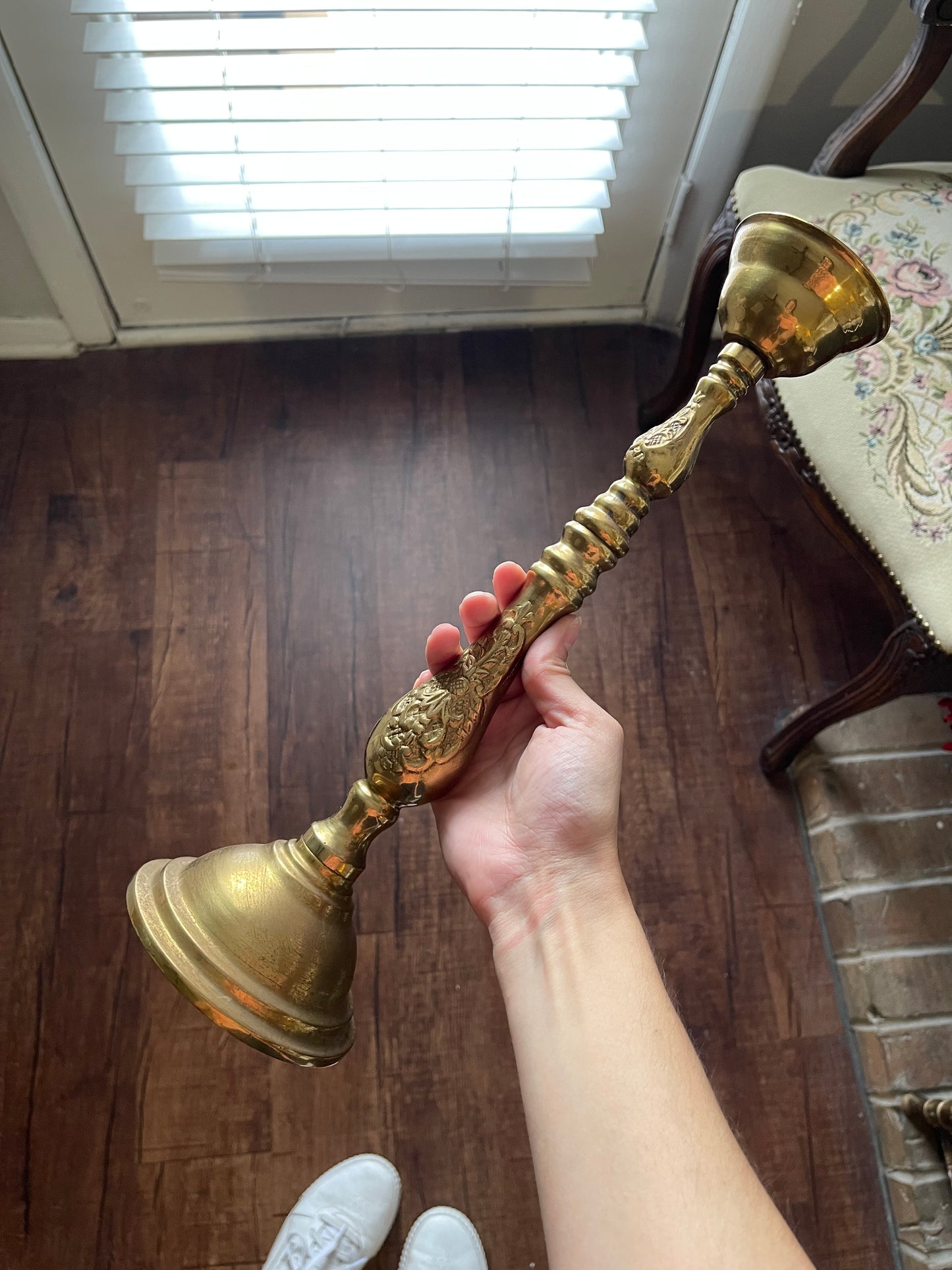 Vintage Brass candle holder set