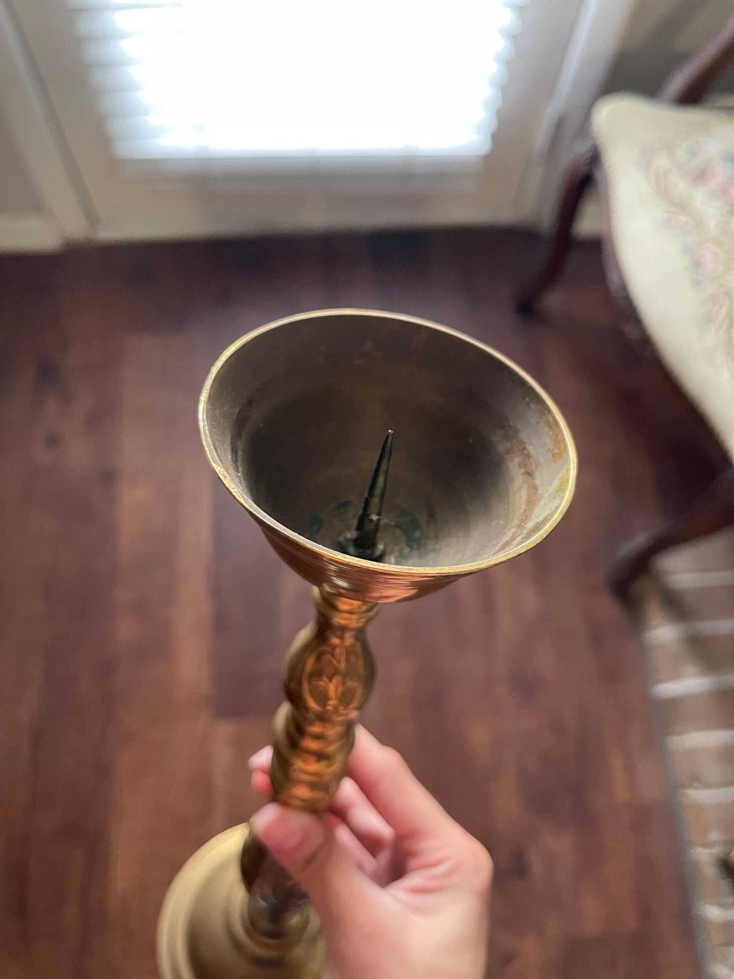Vintage Brass candle holder set