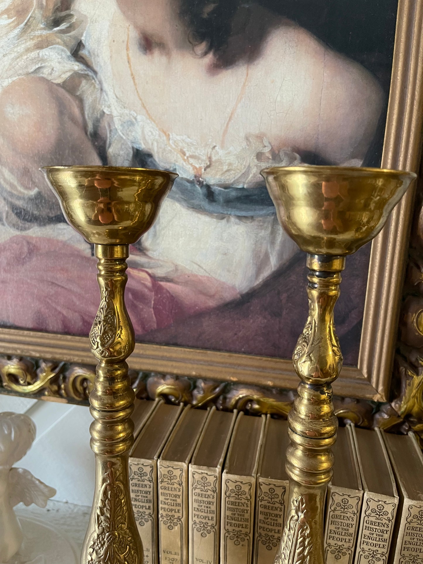 Vintage Brass candle holder set