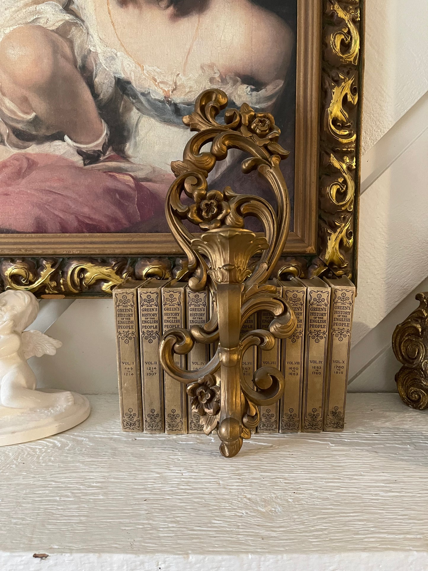 Vintage Hollywood Regency Gold Homco Candle Holders