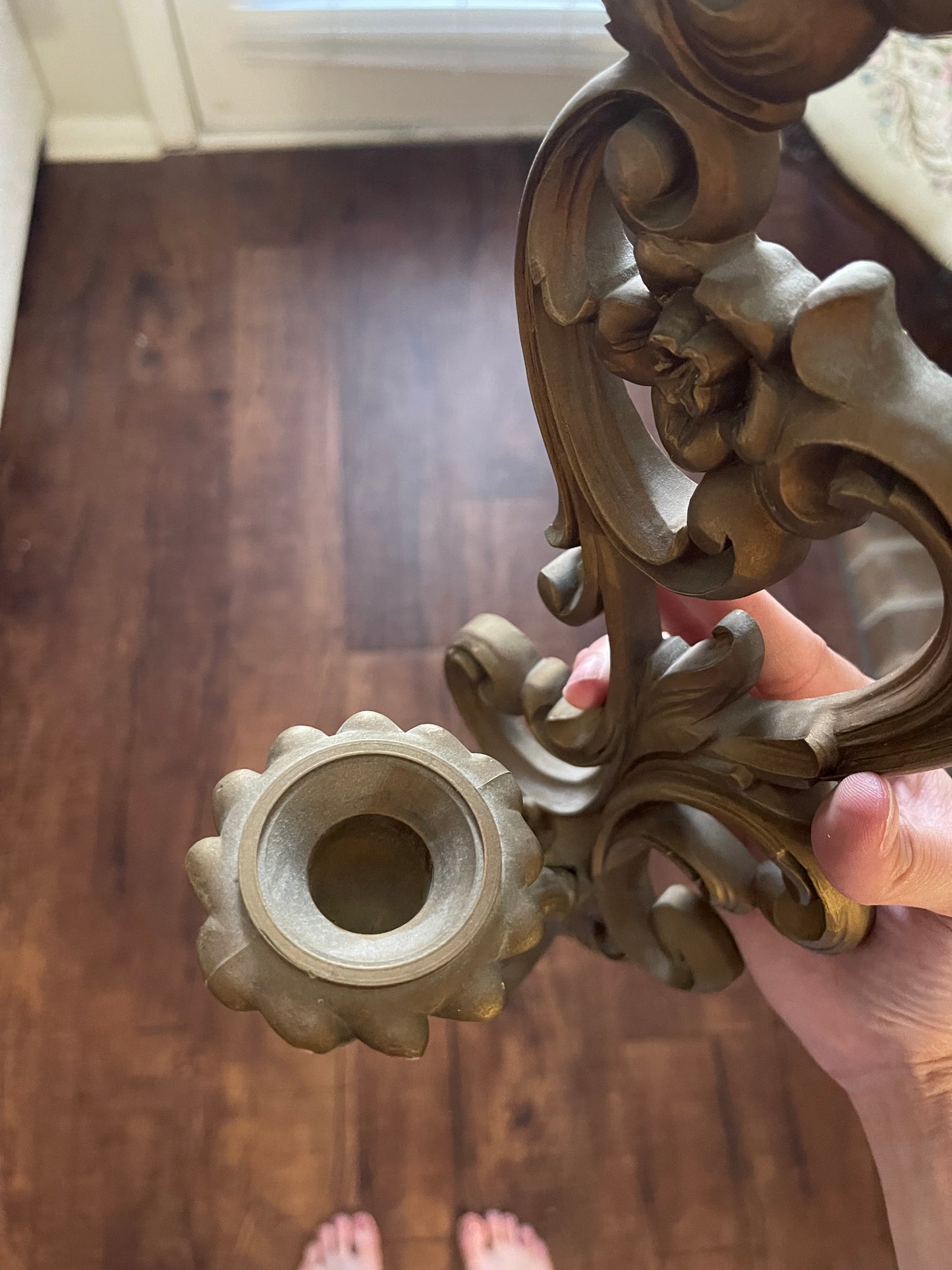 Vintage Hollywood Regency Gold Homco Candle Holders