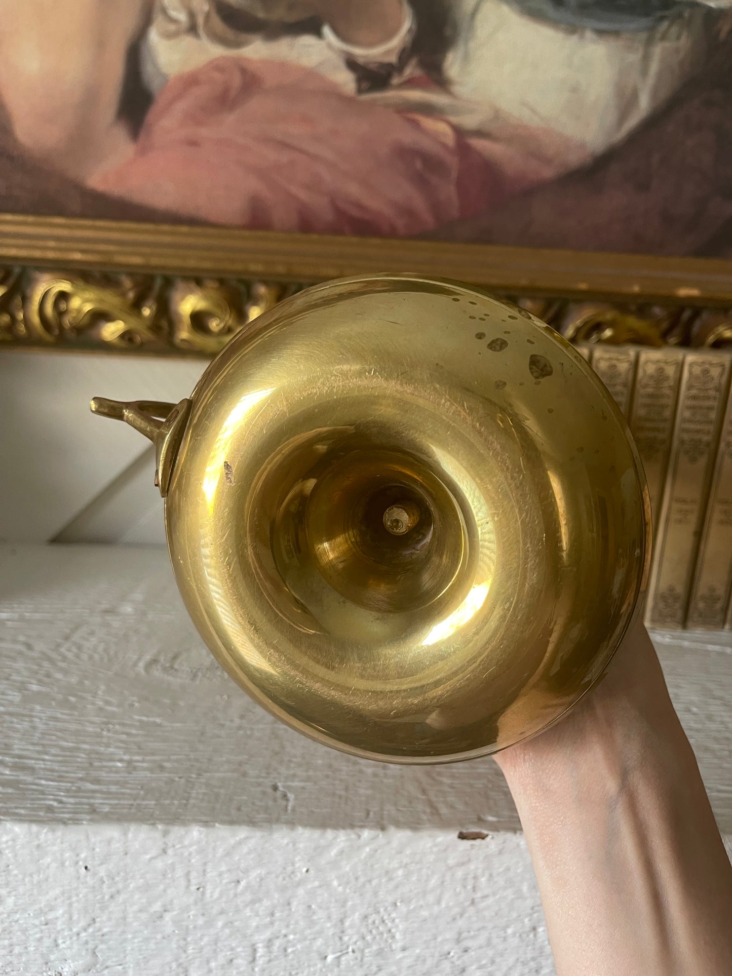 Vintage Brass Chamberstick Candle Holder