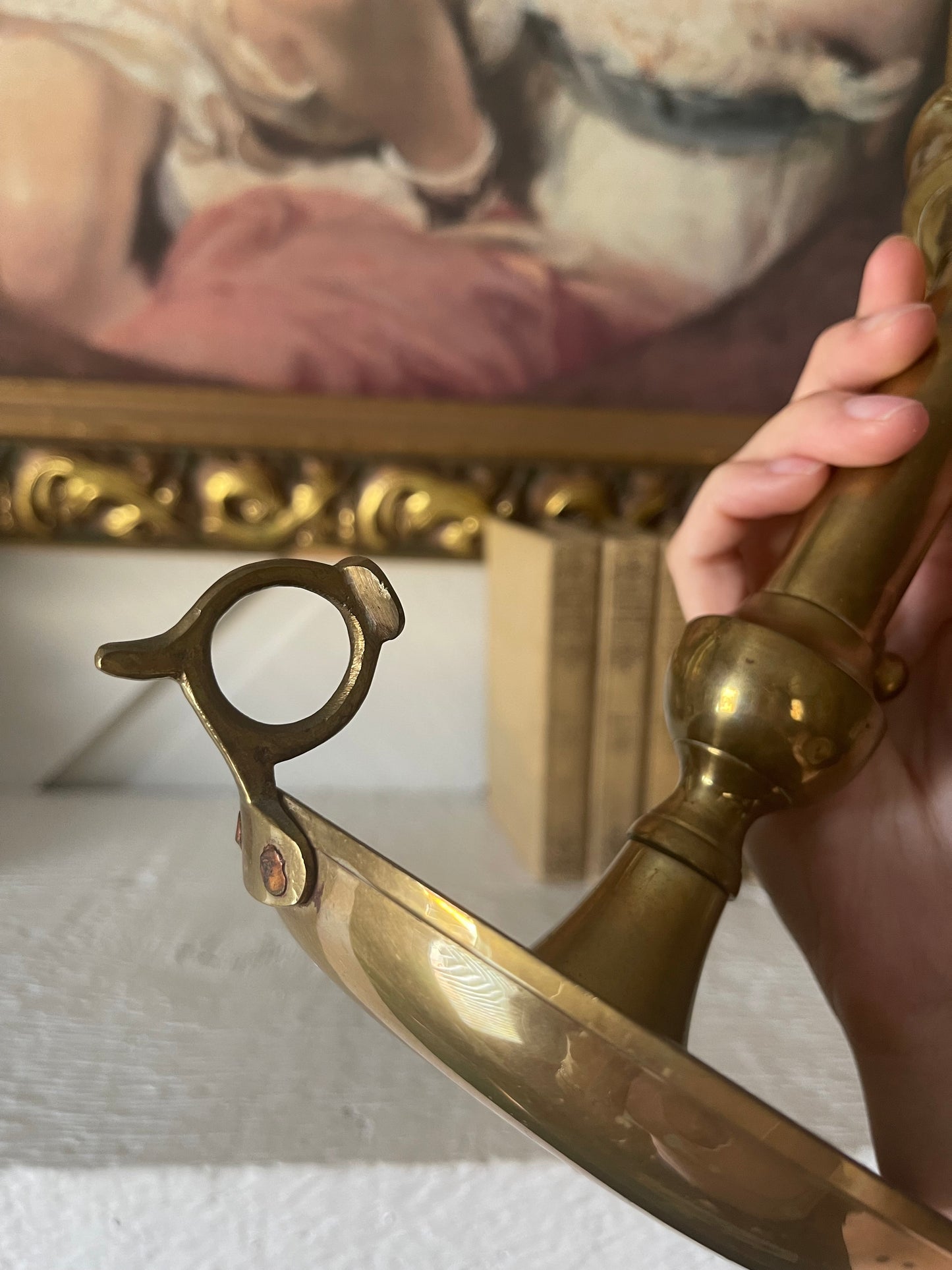 Vintage Brass Chamberstick Candle Holder