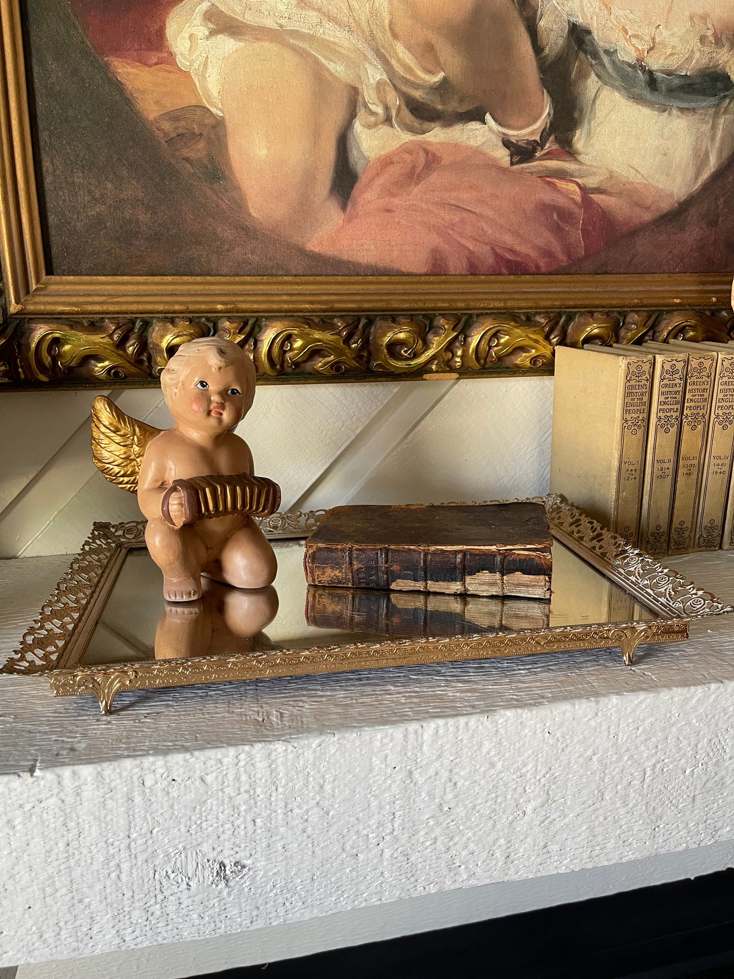 Rectangle Vintage Vanity Mirror Tray