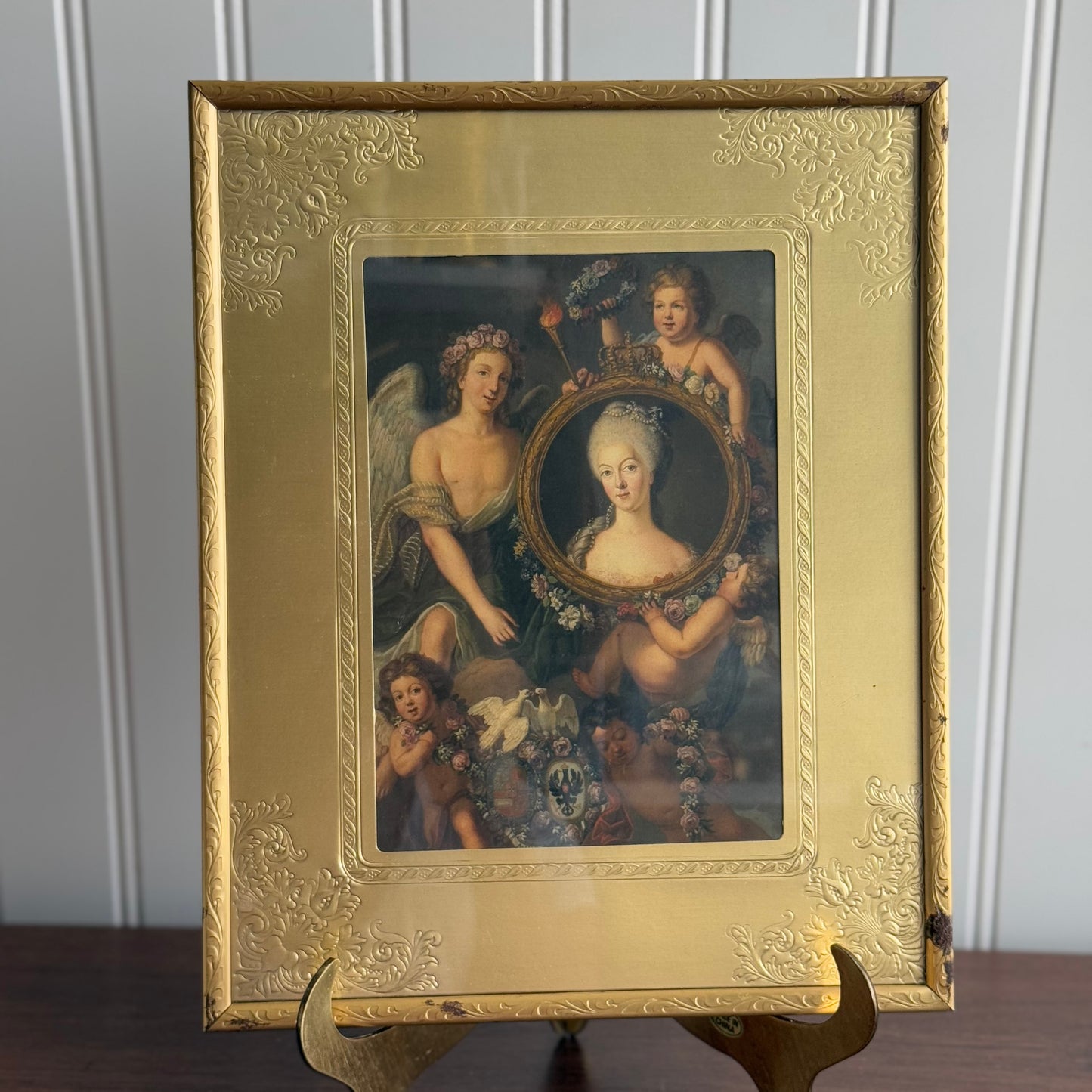 Vintage Metal Frame with Print of Wilhelmina of Prussia Framed