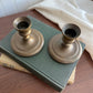 Vintage Set of 2 brass candle holders