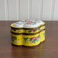 Vintage Chinese Floral Enamel & Copper Trinket Box