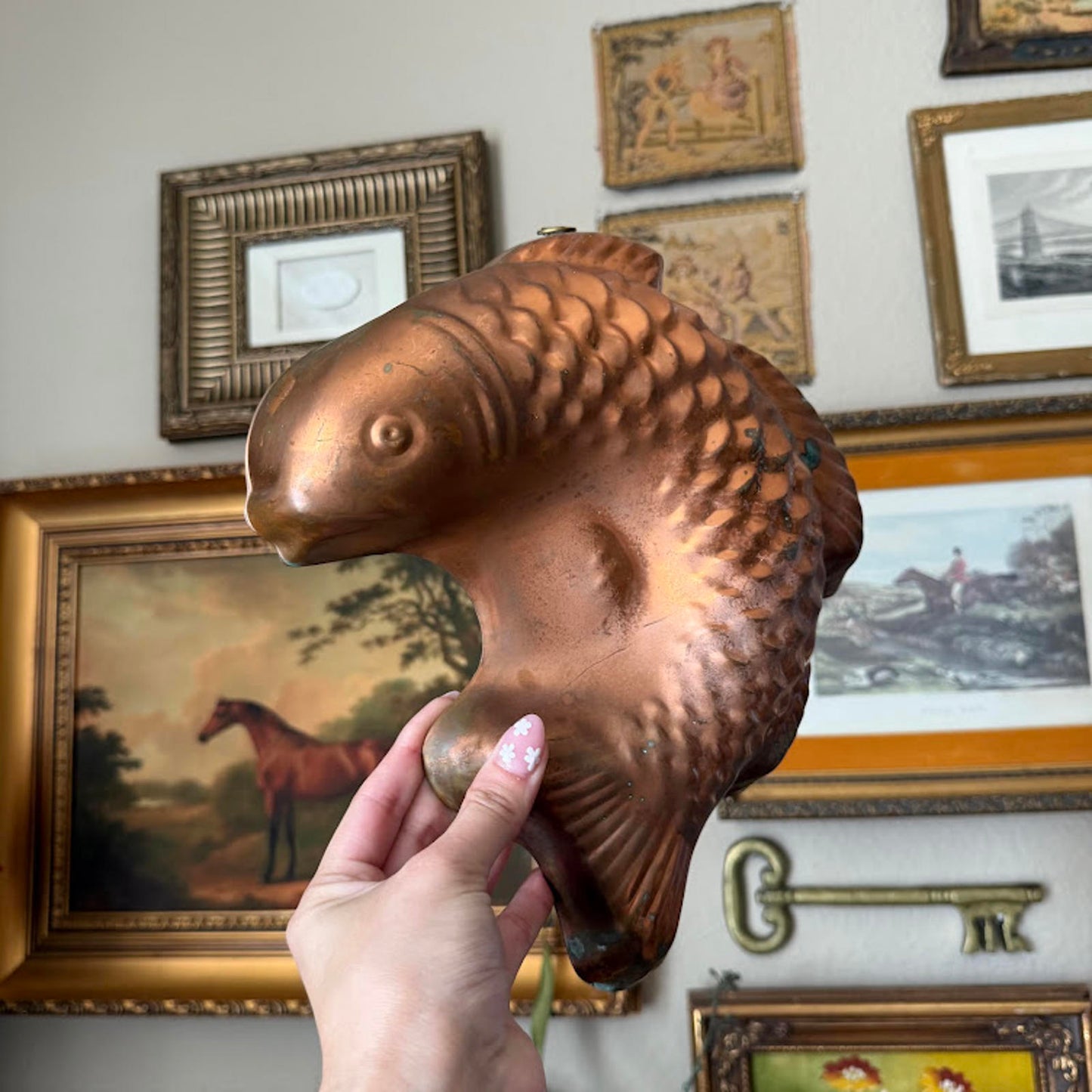 Vintage Copper Fish Mold