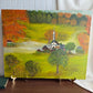 Landscape With Church Scenery Oil Painting Signed