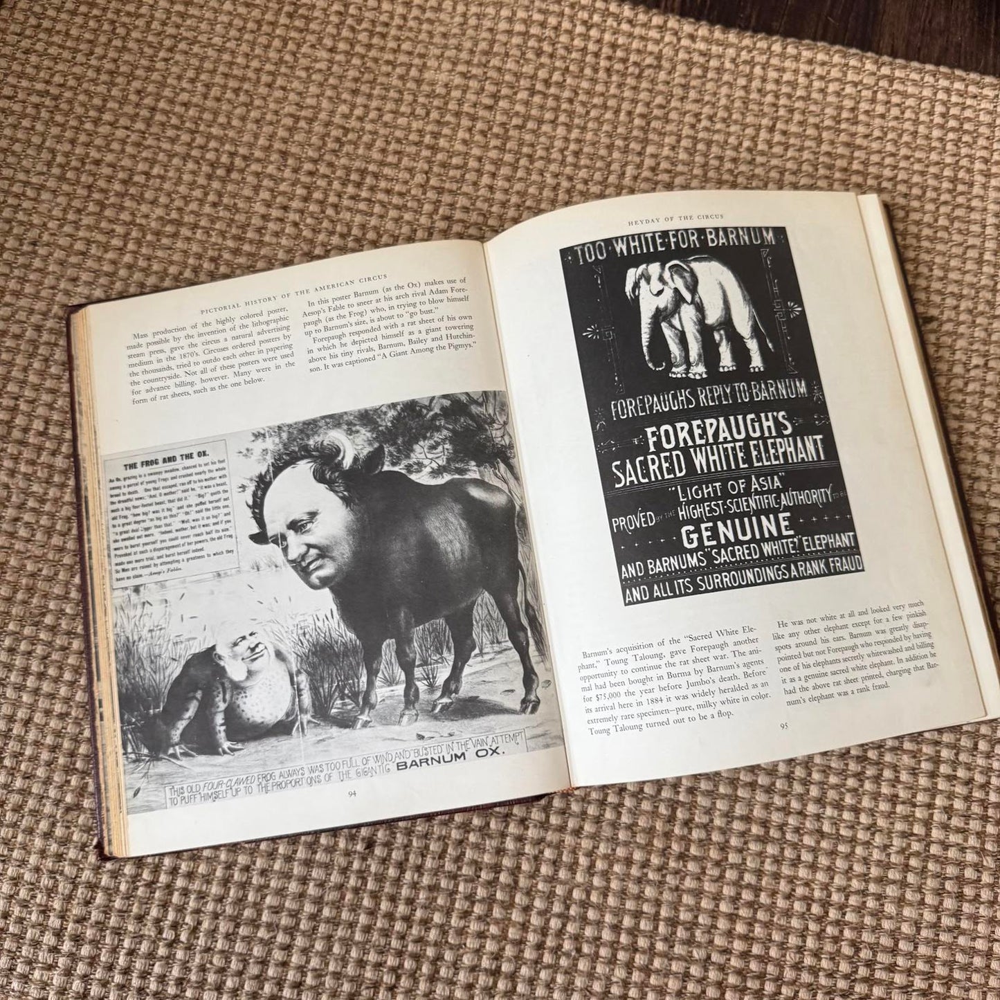 Pictorial History of the American Circus Vintage Book