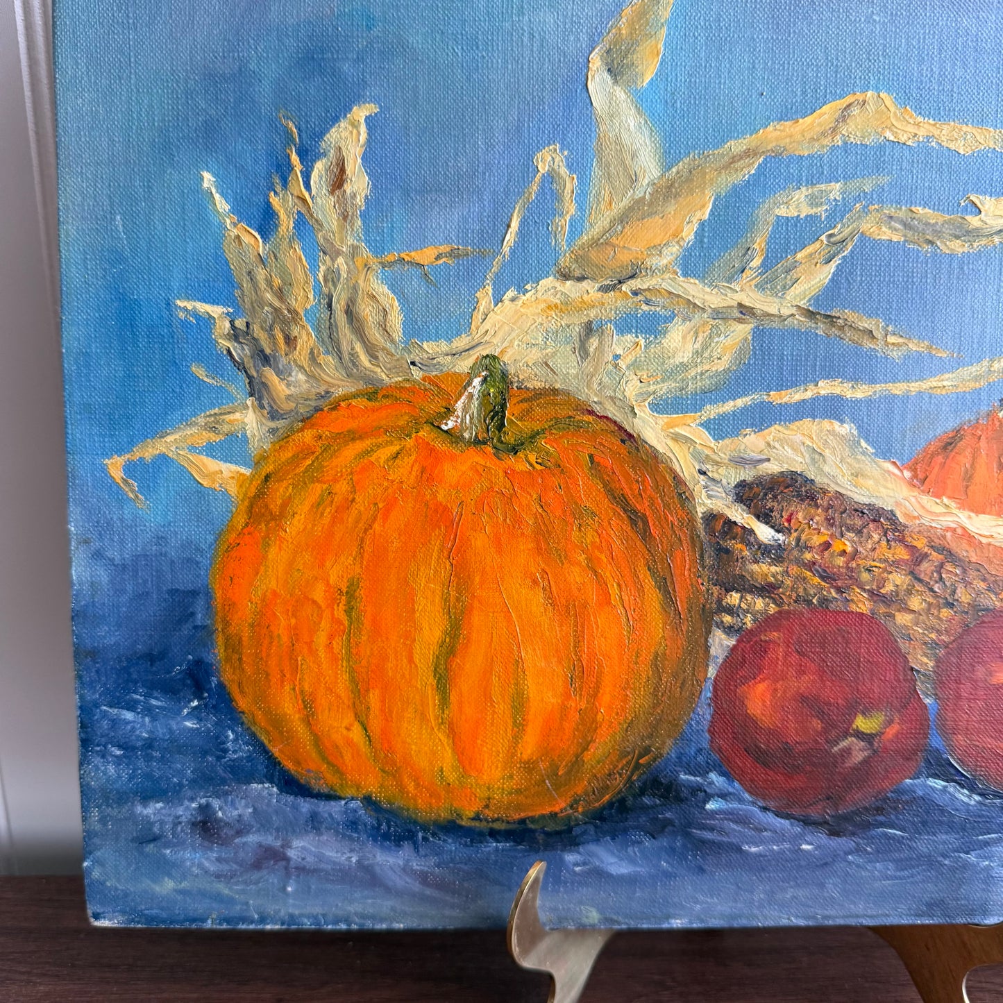 1978 Pumpkin still life Painting signed