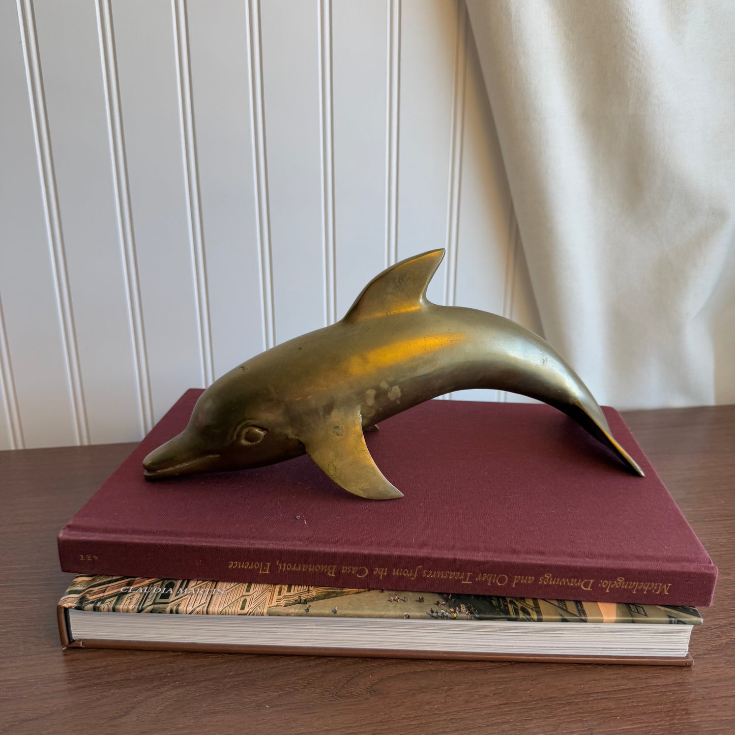 Vintage Brass Dolphin Figurine