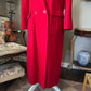 Vintage Together Made in USA Red 75%Wool Coat Size 8 Long