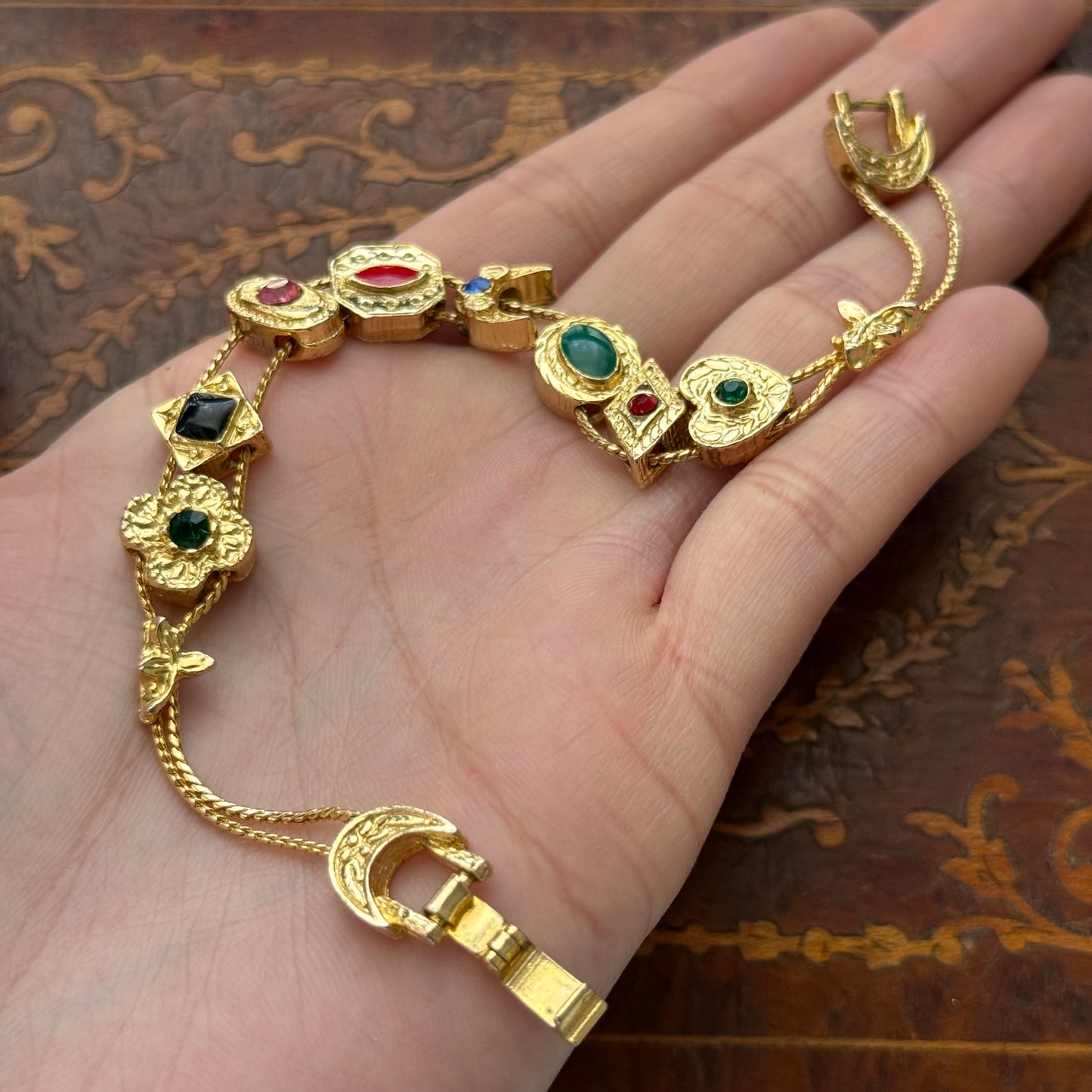 Vintage Slider Charm Bracelet