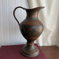 Vintage brass pitcher with etched details