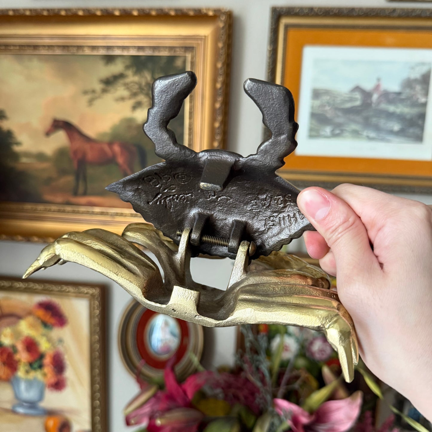 Vintage Brass Crab Door knocker 1998