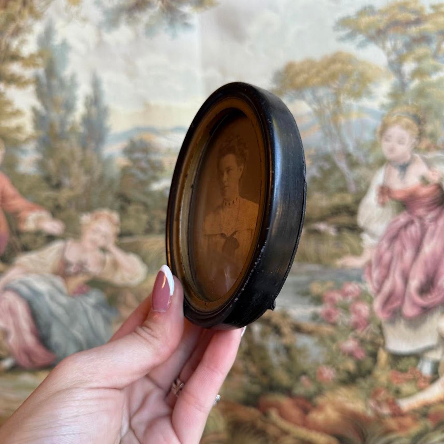 Antique Framed Lady Portrait Photograph C1910