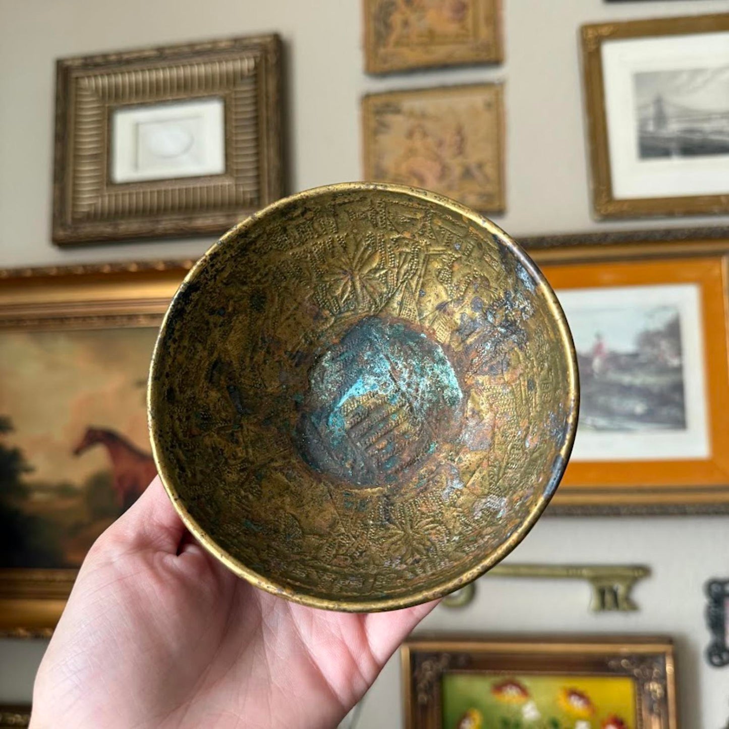 Vintage Brass Embossed Bowls