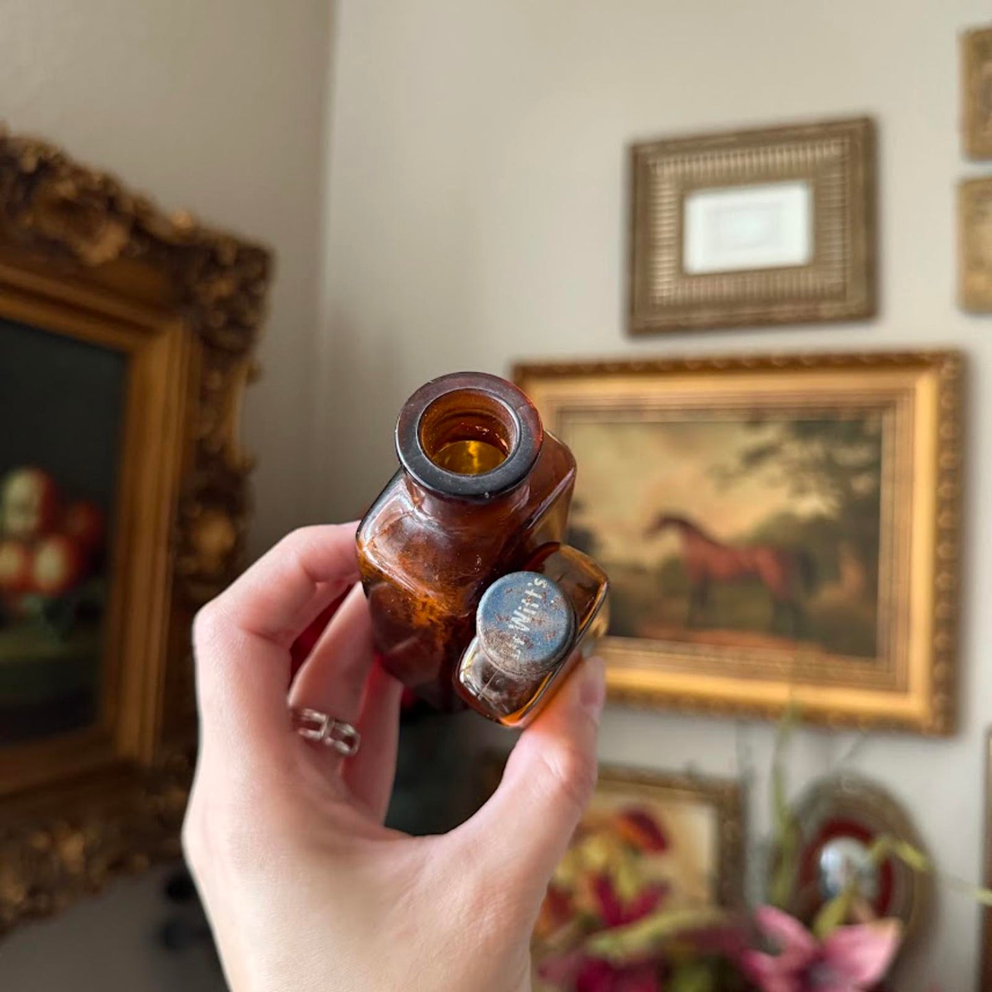 Vintage Amber Brown Glass Bottles
