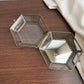 Vintage Hexagon Flower detail bras jewelry box