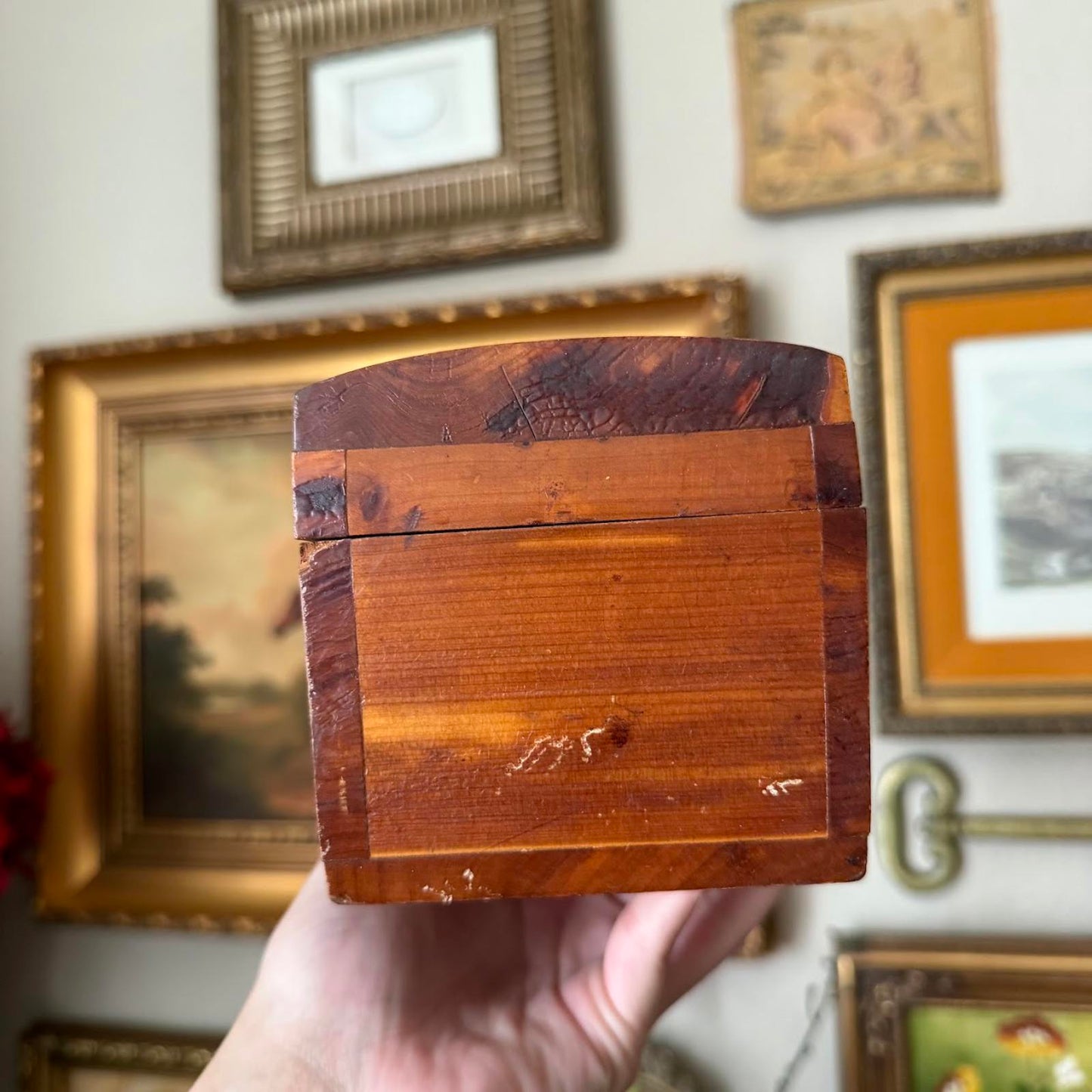 Vintage Wooden Treasure Keepsake Box