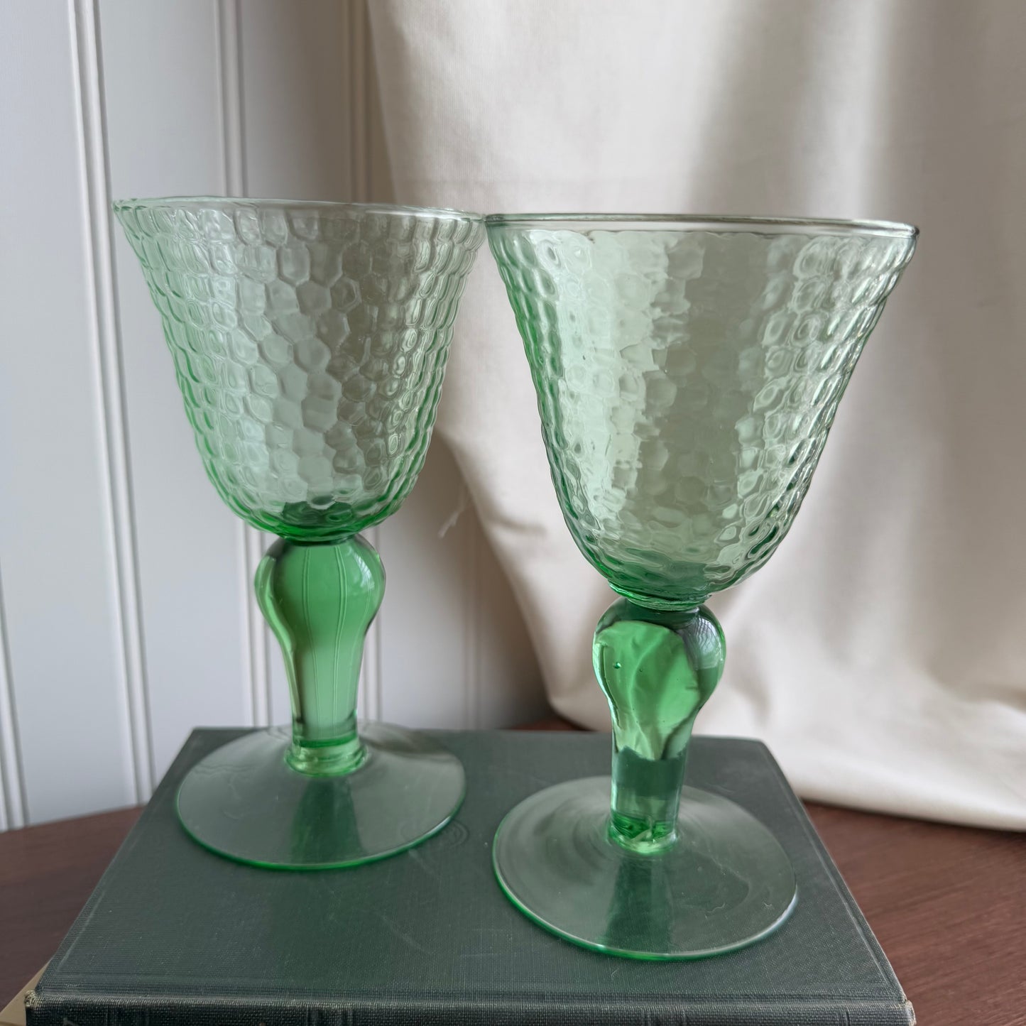 Green Goblets set of 2