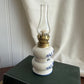 Vintage white and blue Oil Lamp