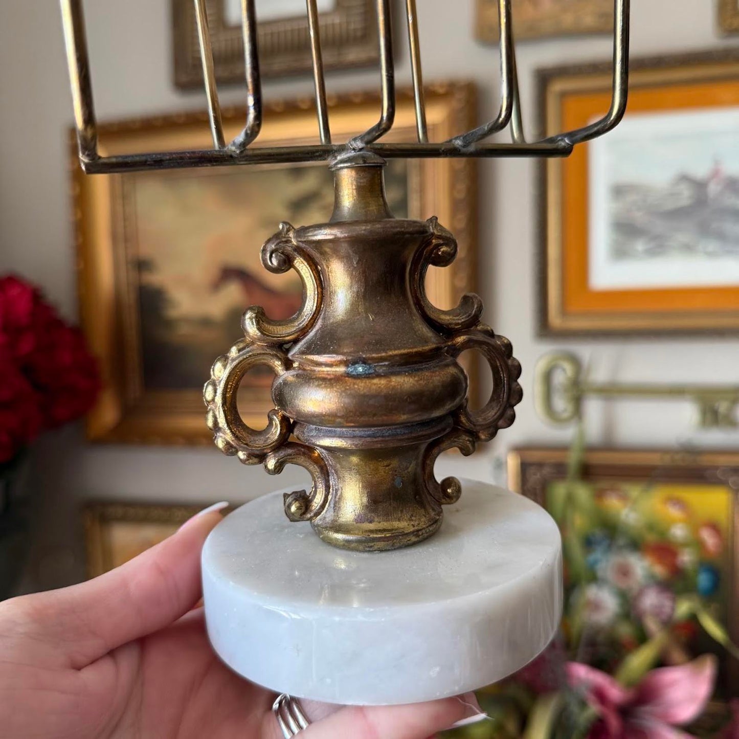 Vintage Napkin Holder with Marble Base