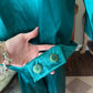 Vintage Turquoise Trench Coat