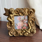 Vintage Angel Cherub frame with flower print