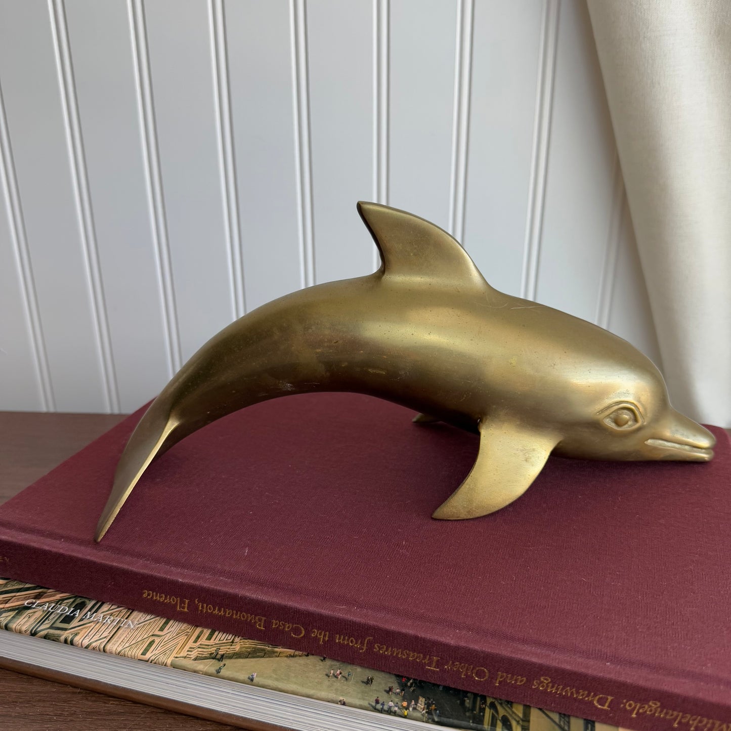 Vintage Brass Dolphin Figurine