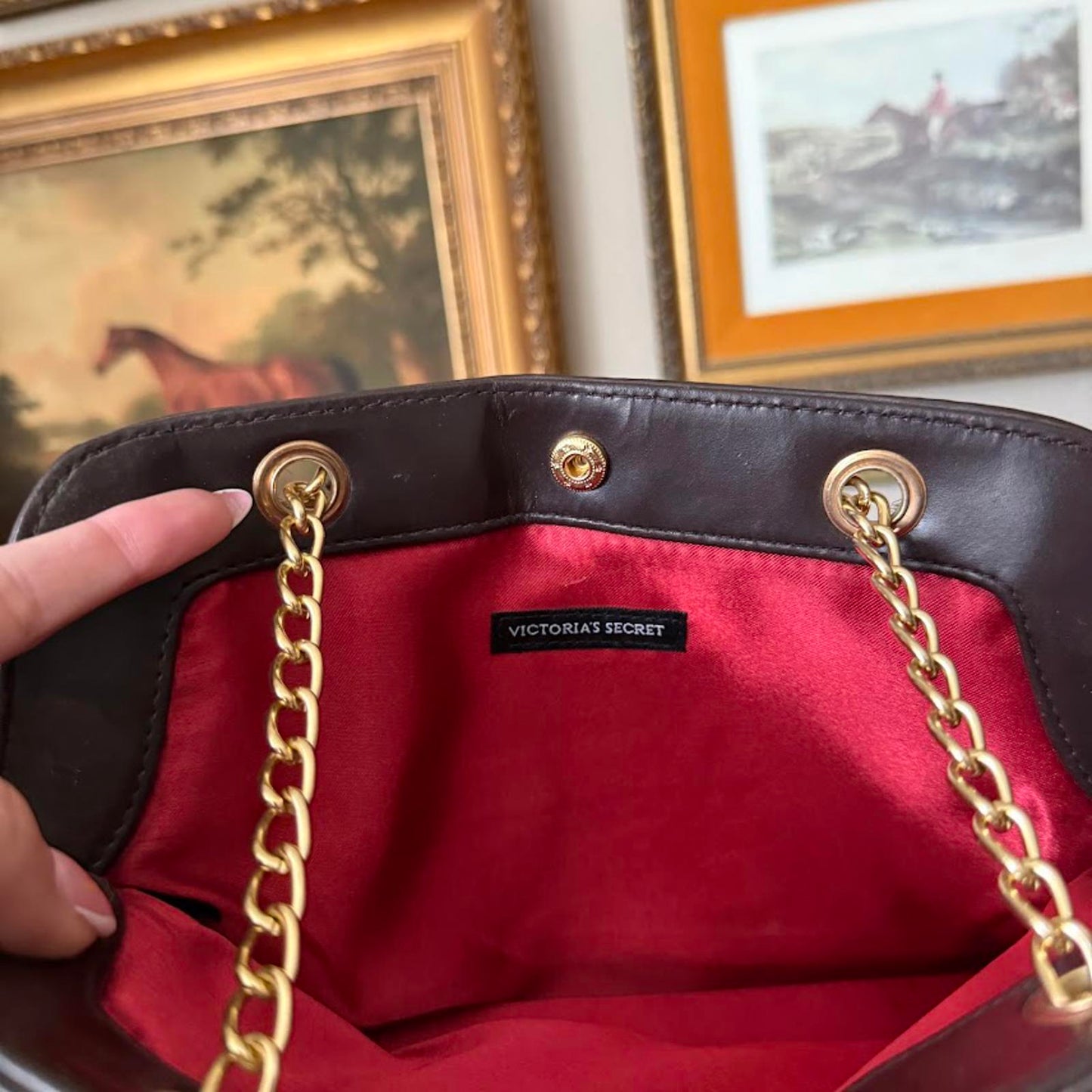Vintage Brown Victoria Secret Faux Fur Bag
