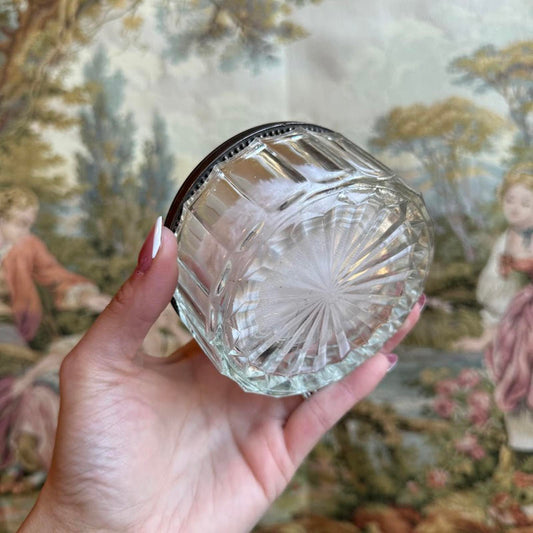 Antique Glass Vanity Powder Jar