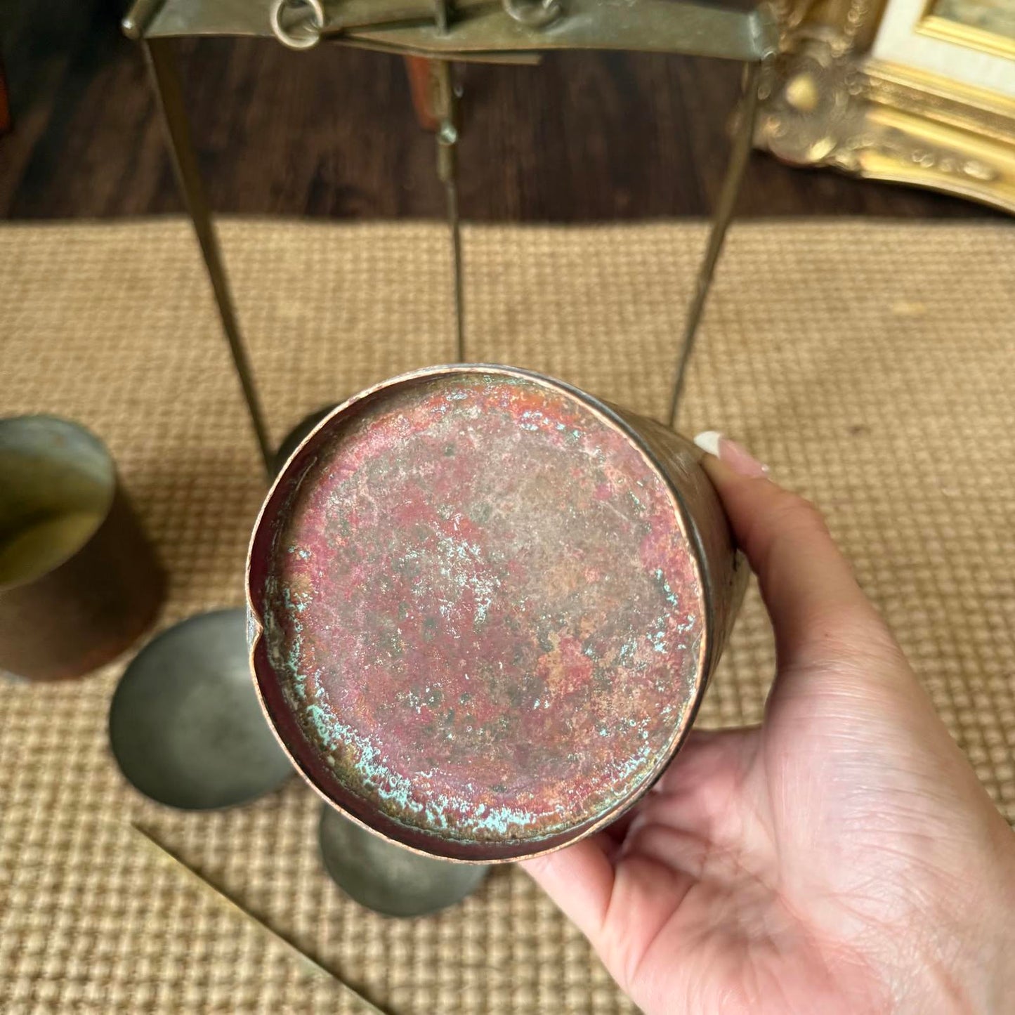 Vintage Brass Metal Canister Set