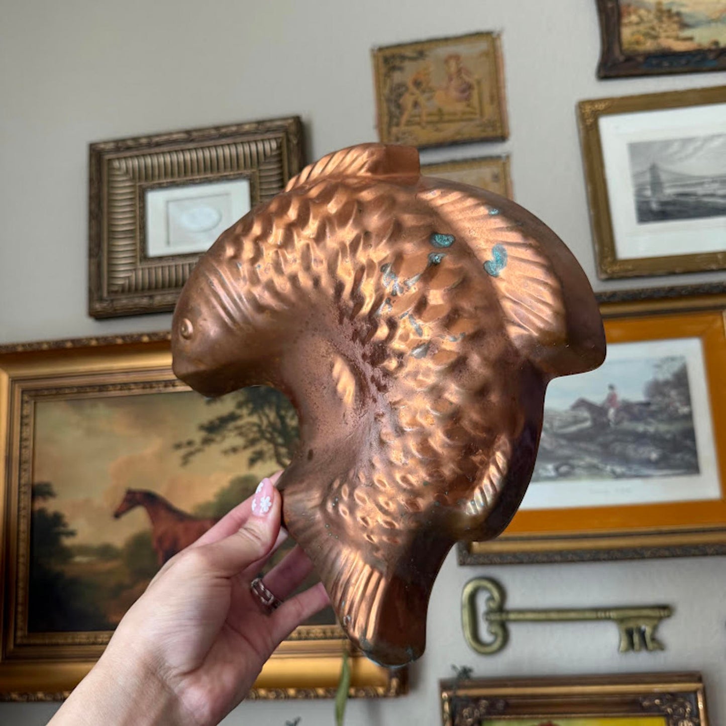 Vintage Copper Fish Mold