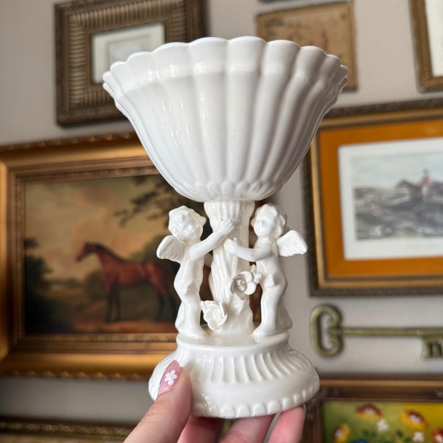 Vintage Cherub Vase