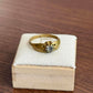 Unique 1930s vintage victorian Czech brass ring