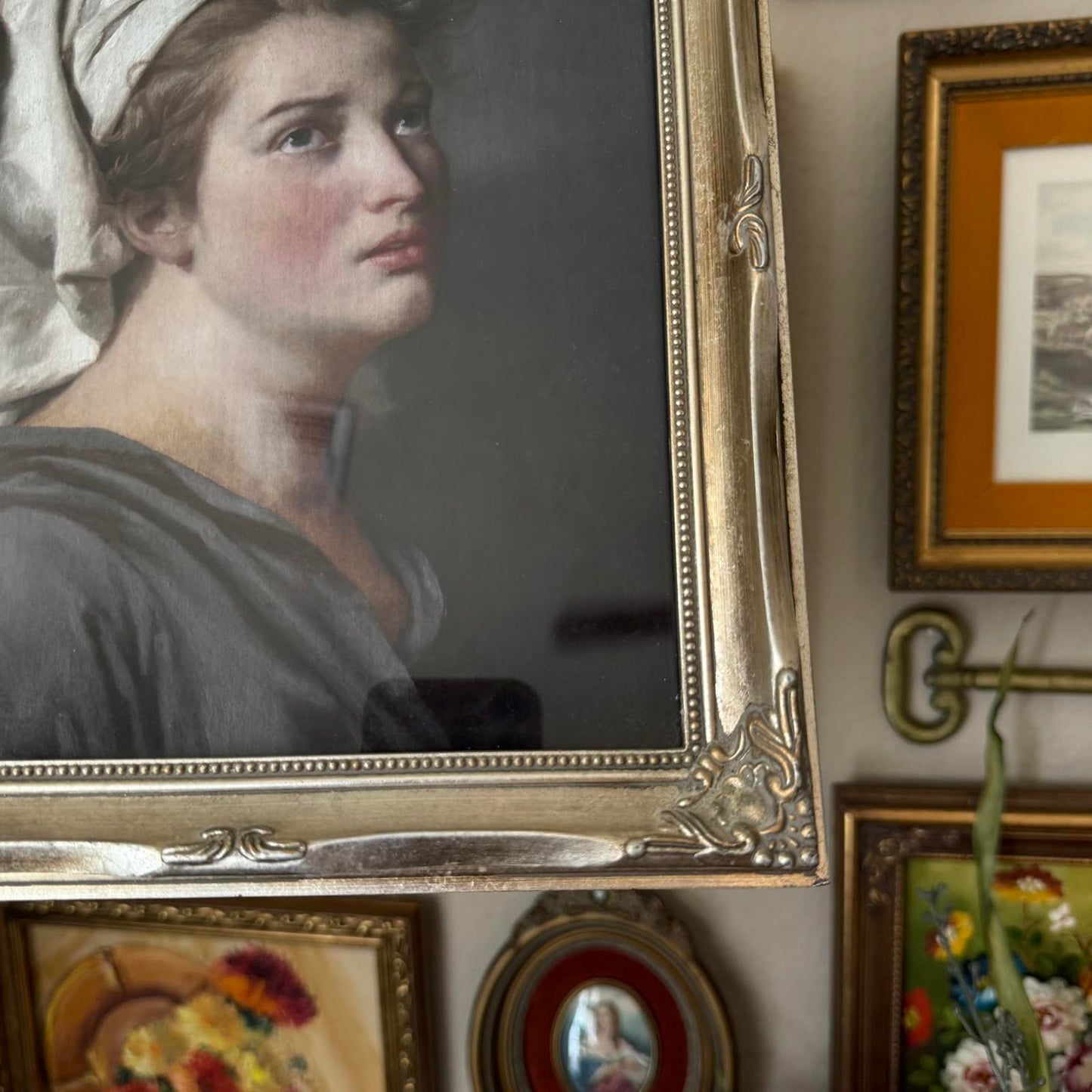 Vintage Portrait of a Woman in Frame