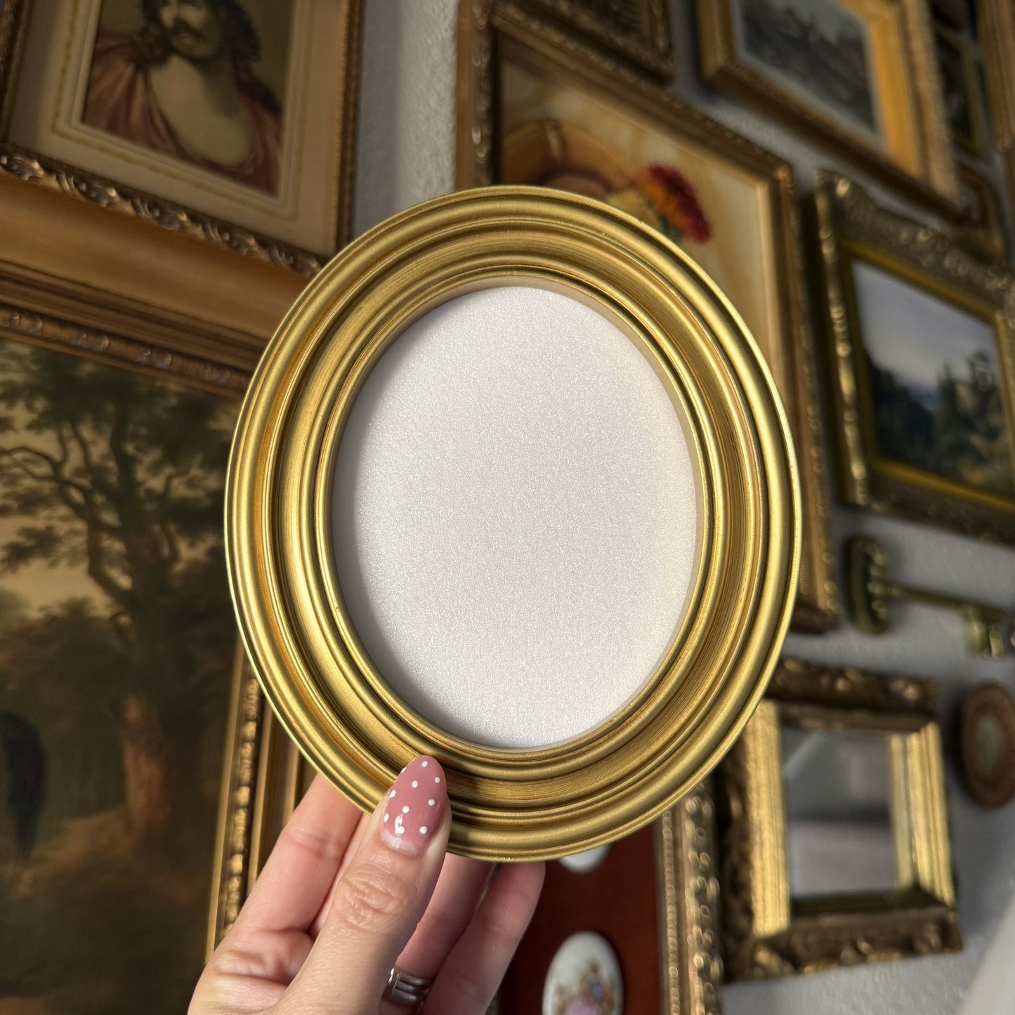 Vintage Style The Calmady Child Art Print Framed Oval