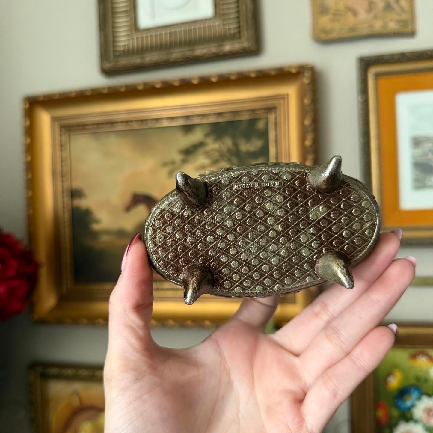 Vintage Ornate Small Casket Jewelry Box