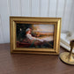 Vintage Style Victorian couple in a boat painting art PRINT gallery wall