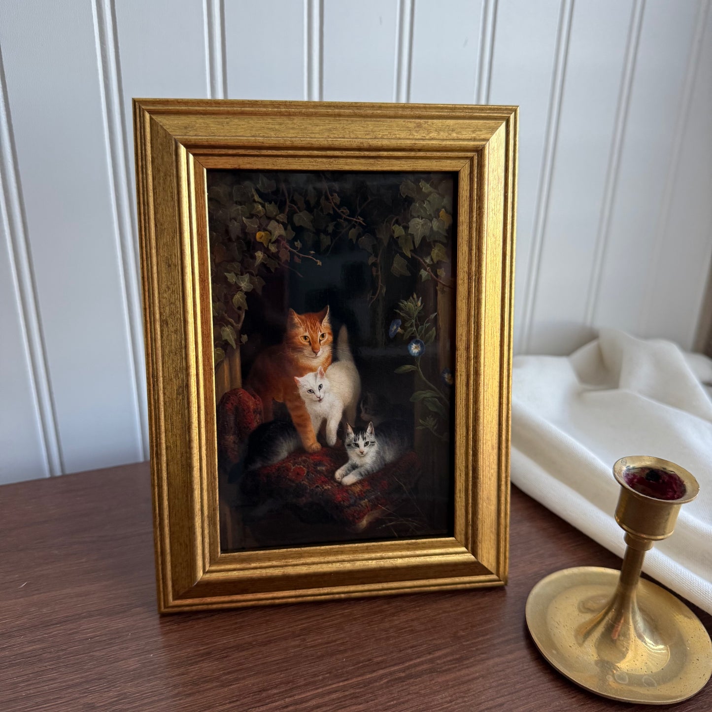 Orange cat with Kitties Art Print Gallery Wall