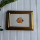 Vintage style yellow fish art print painting gallery wall