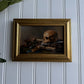 Vintage Style Skull on books art Print gallery wall