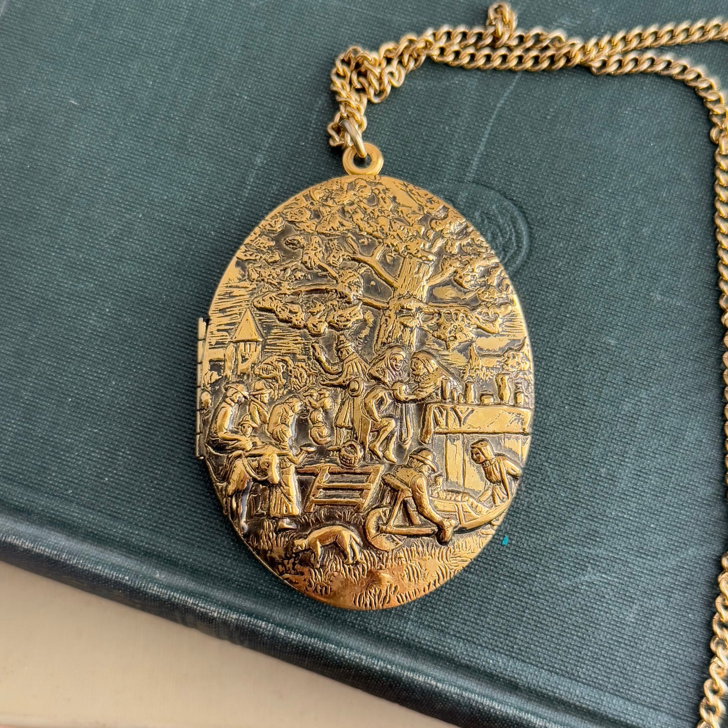 Vintage Perfume Gold detailed Locket