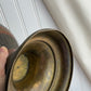 Vintage brass pitcher with etched details