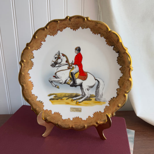 Handbemalt Man riding a Horse Plate