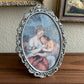 Vintage metal silver tone frame with fairy Art Print