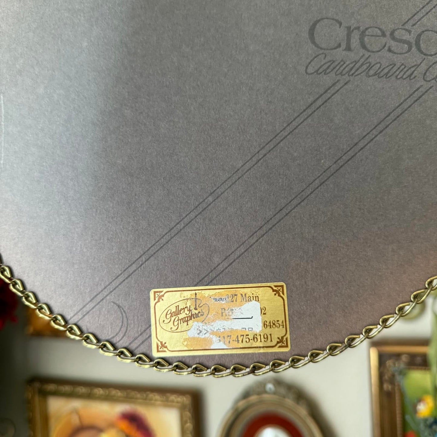 Vintage Circle Chain Frame with Print